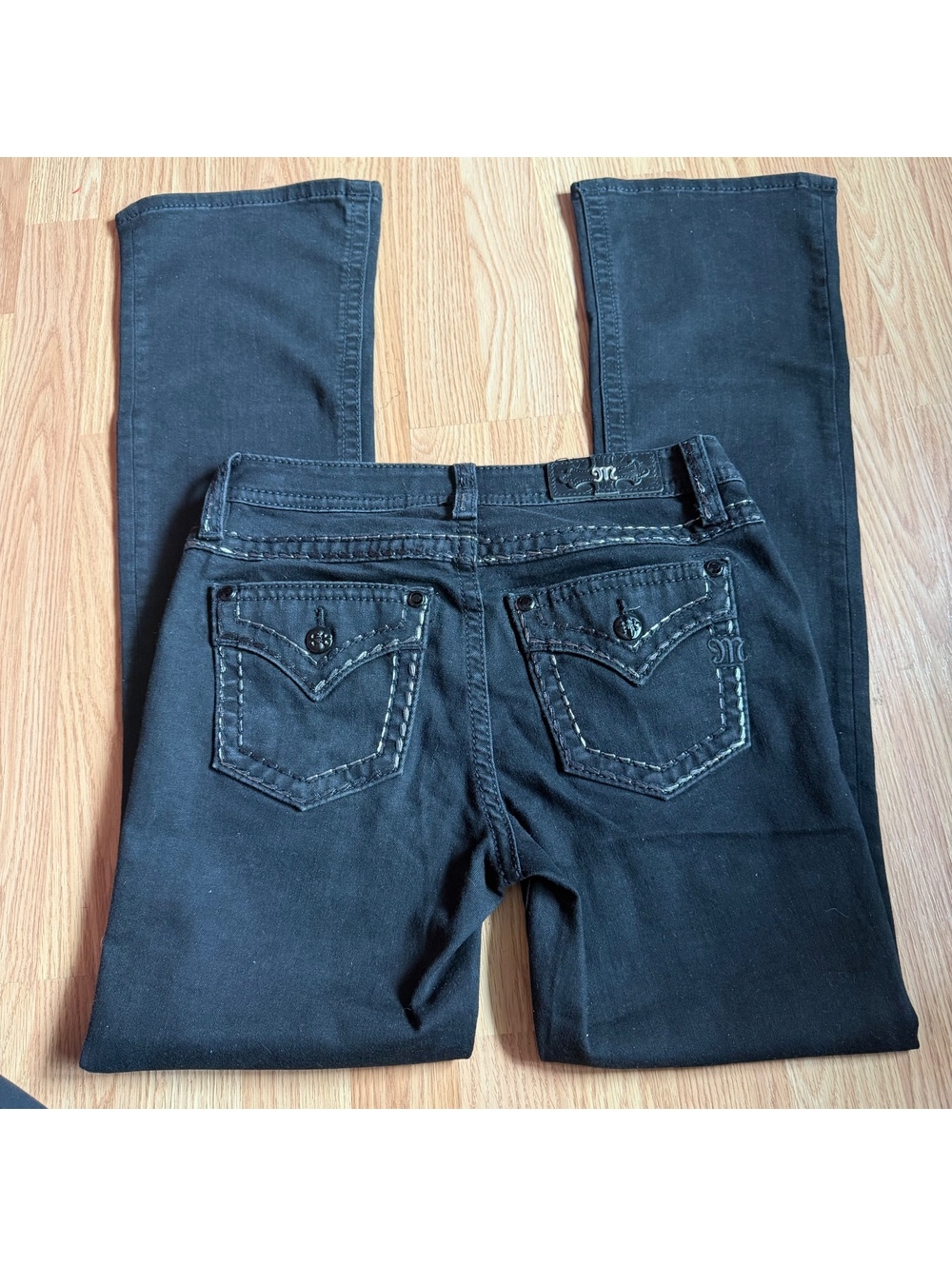Miss Me Mid Rise Bootcut Black Jeans Size 28 x 33